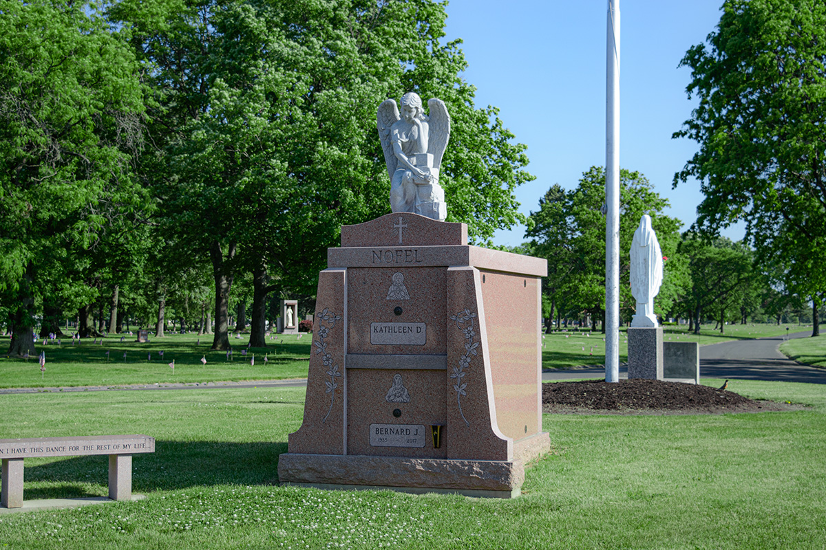 Noell Red Sarcophagi at Holy Cross, Cleveland