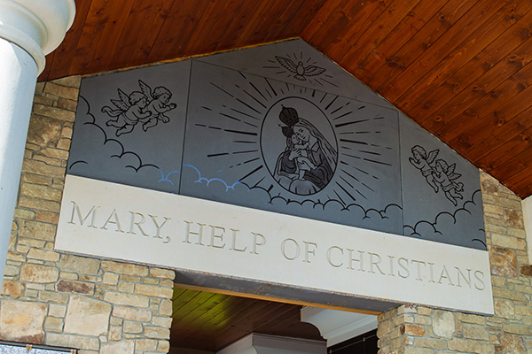 Etching of Mary Help of Christians
